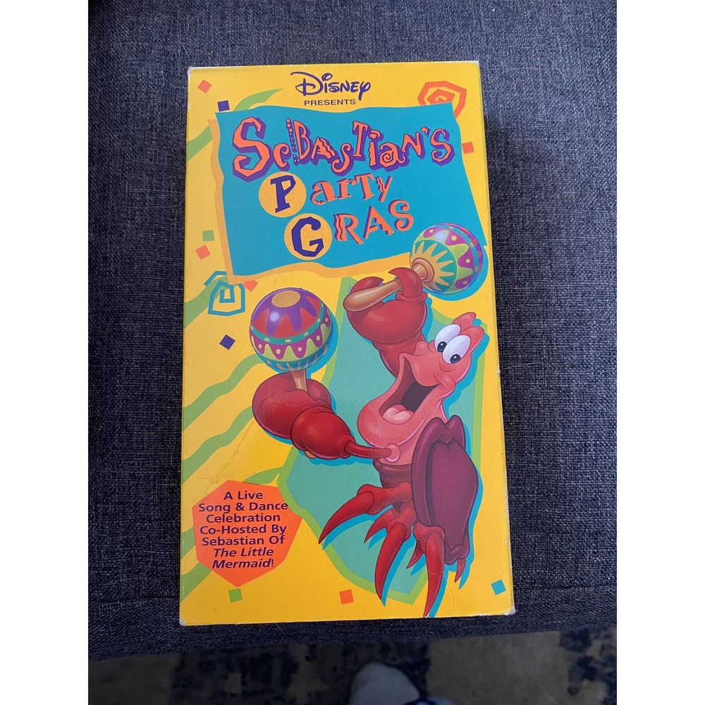 Disney Little Mermaid Sebastian's Party Gras VHS Family Song & Dance